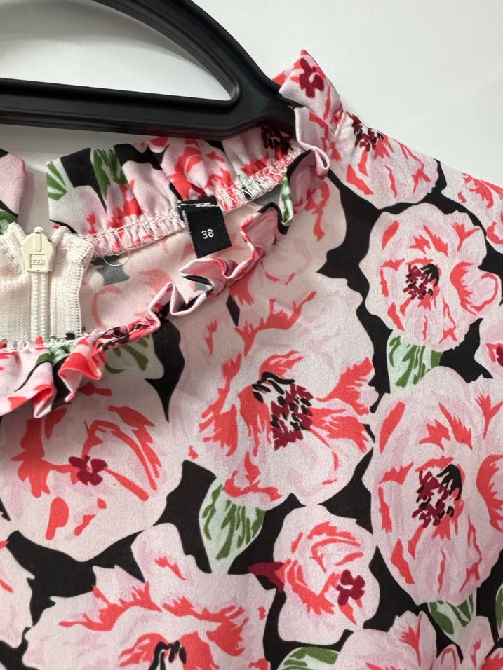 Milla Çiçek Desenli Pembe Hamile Bluzu - Görsel 3