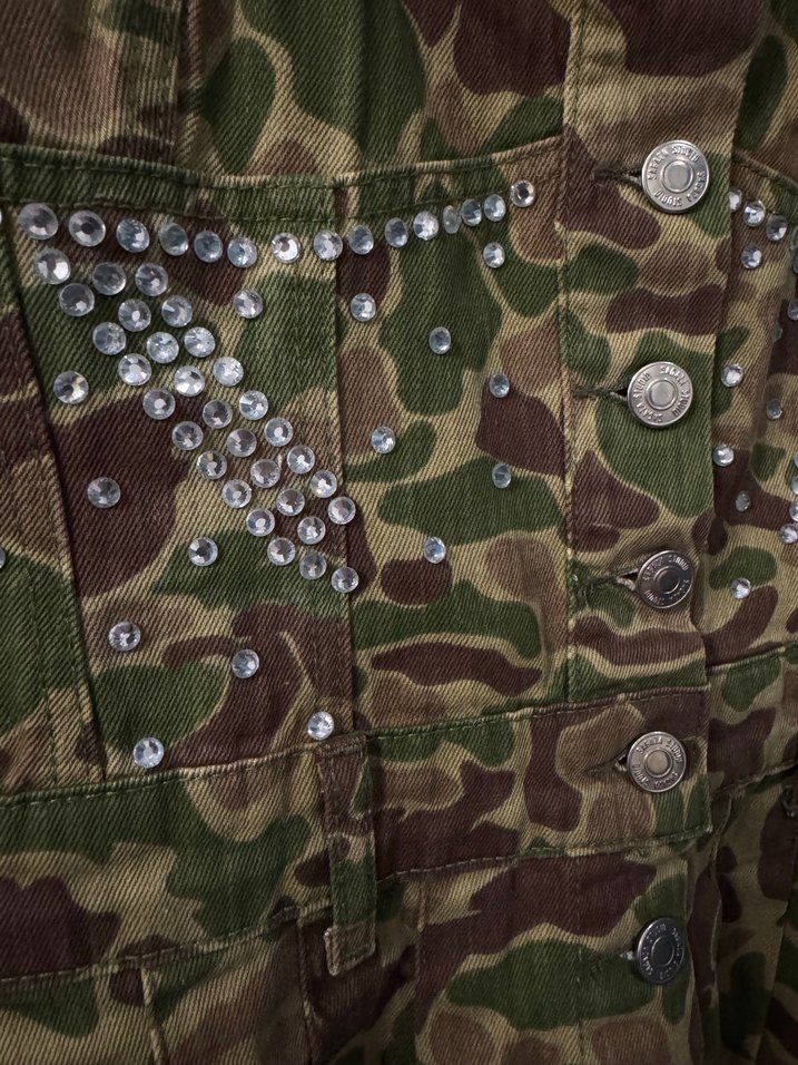 Sagaza Kadın Kamuflaj Desenli Mini Tulum - Görsel 3