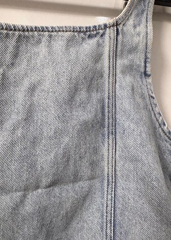 Colins Kadın Mavi Denim Crop Top - Görsel 4