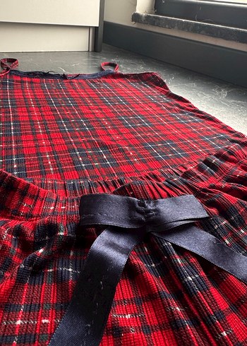 Kırmızı Ekose Mini İp Askılı pamuklu Kadın Pijama Takımı - Görsel 2