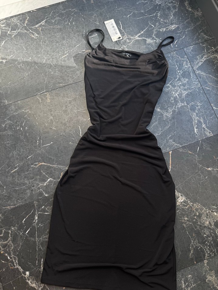 MİLLA SİYAH UZUN ELBİSE - Görsel 5