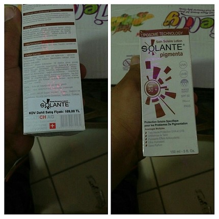 solante güneş kremi 150 ml ambalajlı yetişen alır