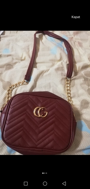 bordo çanta 