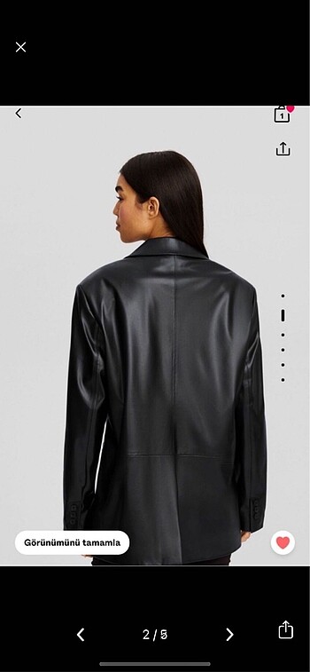 Bershka BERSHKA deri blazer ceket
