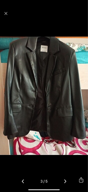 xs Beden BERSHKA deri blazer ceket