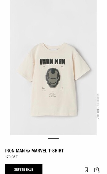 ZARA IRON MAN MARVEL T-SHIRT