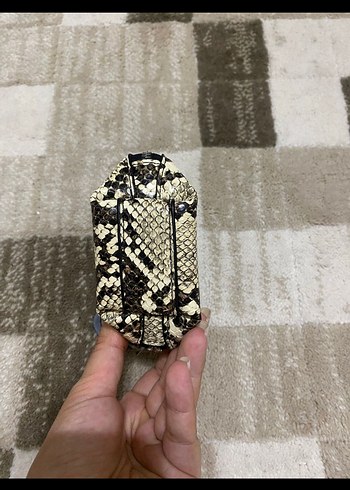  Beden Yılan Desenli Kahverengi Kadın Deri Clutch cüzdan