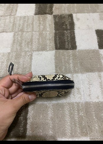  Beden kahverengi Renk Yılan Desenli Kahverengi Kadın Deri Clutch cüzdan