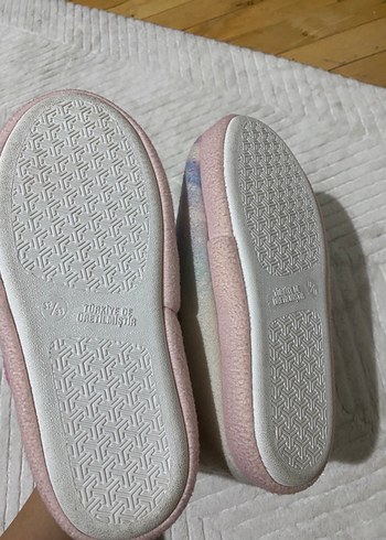 Kız Çocuk Pembe Sıcak Örgü Ev Terliği - Görsel 4