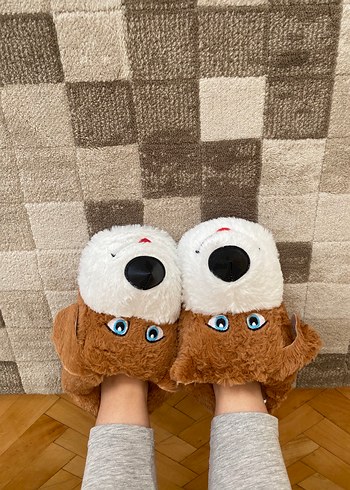 Kahverengi Ev Terliği panduf - Görsel 5