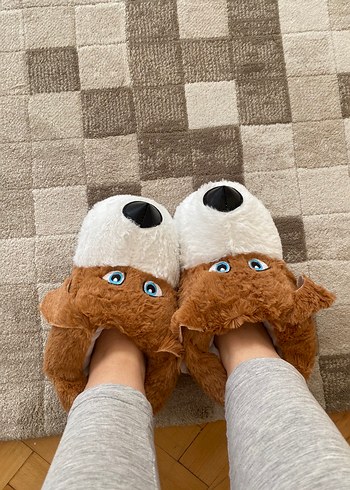 Kahverengi Ev Terliği panduf - Görsel 4