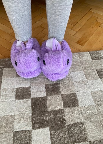 Mor Örgü Kadın Ev Terliği panduf - Görsel 4