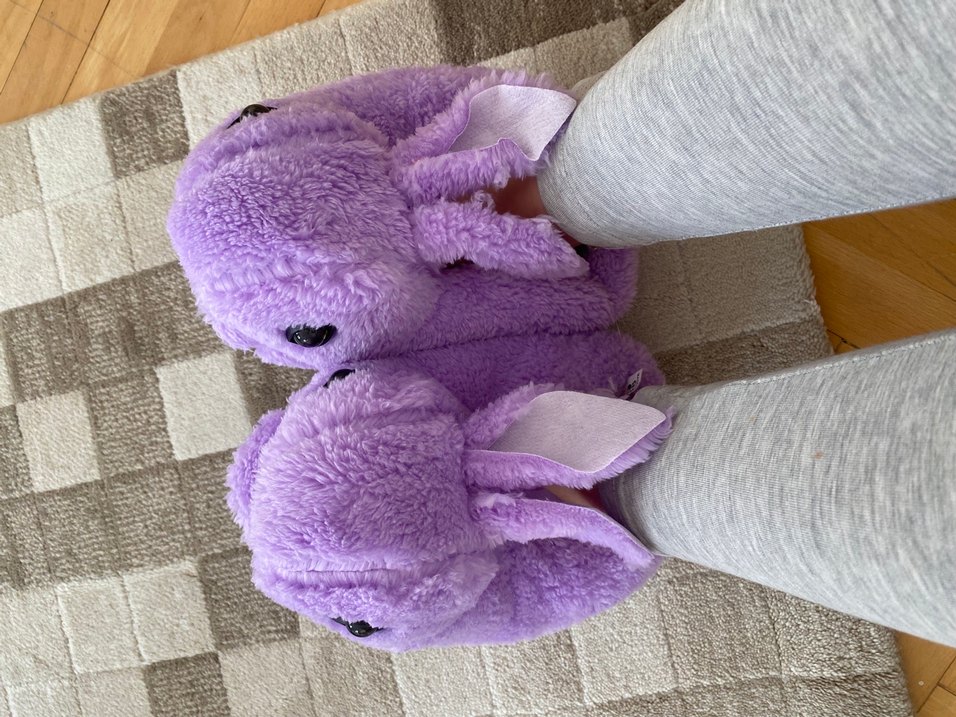 Mor Örgü Kadın Ev Terliği panduf - Görsel 3