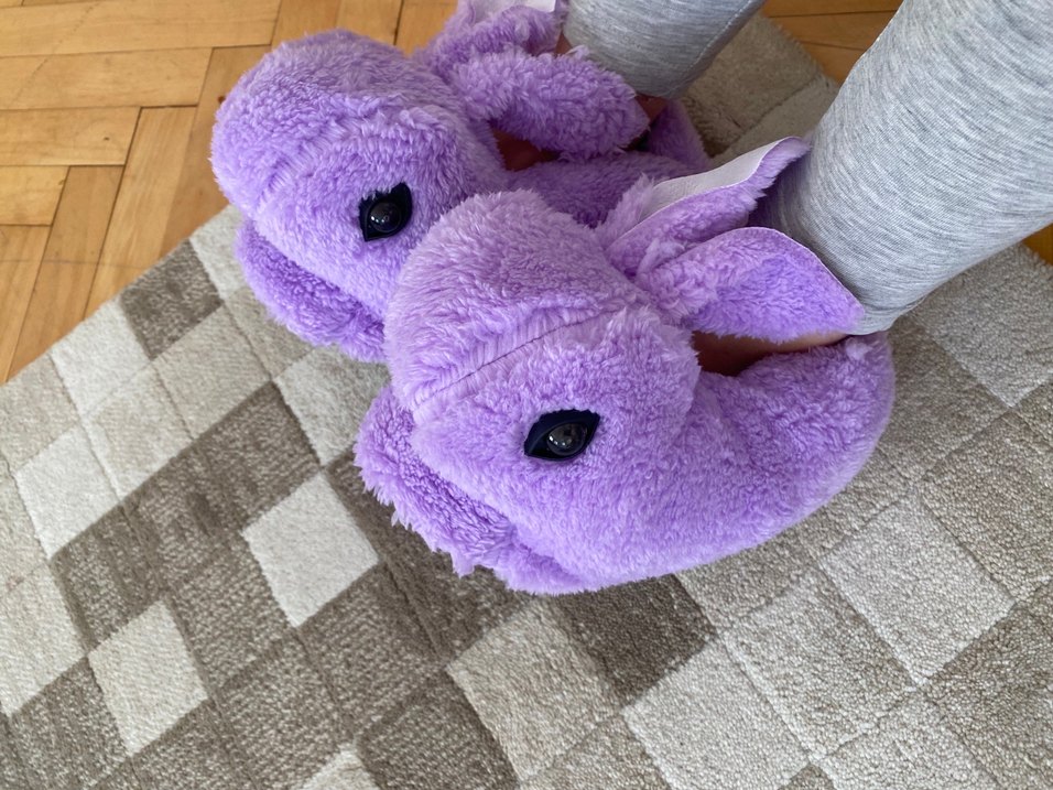 Mor Örgü Kadın Ev Terliği panduf - Görsel 2