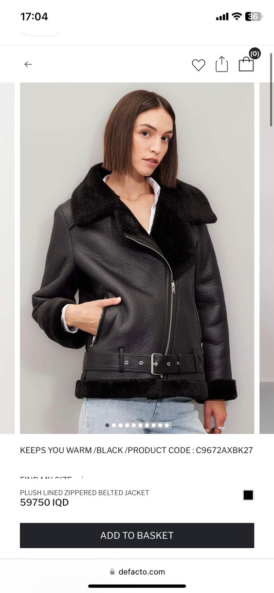 Kürk Detaylı Siyah Deri Kadın Biker Ceket - Görsel 4