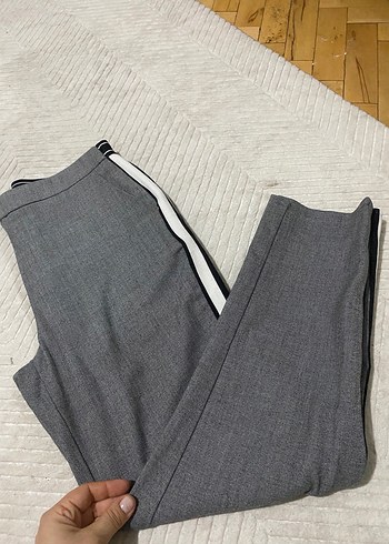 Gri Pilili Kadın Kumaş Pantolon - Görsel 3