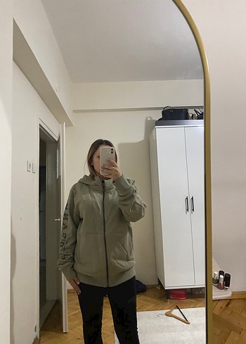 Gri Yüksek Yakalı Kadın Sweatshirt