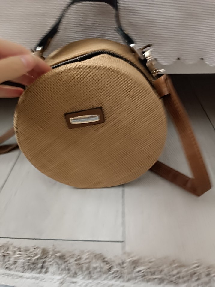 hasır Yuvarlak Kadın Çanta - Görsel 2