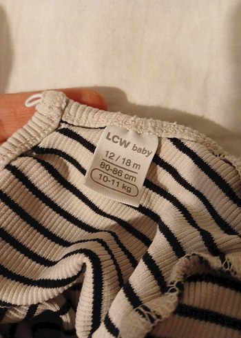 Kız Çocuk Bej Çizgili Uzun Kollu Bluz - Görsel 3