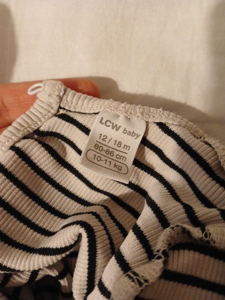 Kız Çocuk Bej Çizgili Uzun Kollu Bluz - Görsel 3