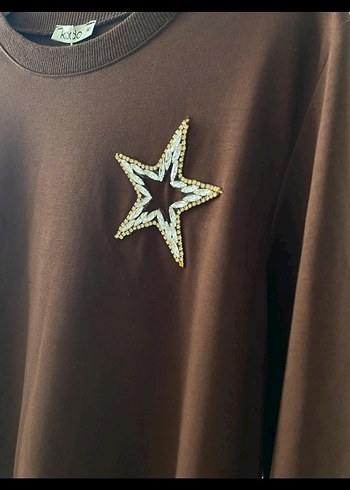 Kahverengi Uzun Kollu Triko Tunik - Görsel 4