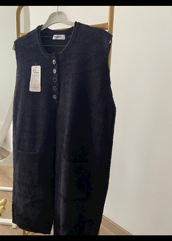 Düğmeli Siyah Kolsuz  Yelek - Görsel 2