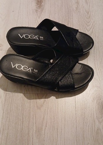 Siyah Kadın Dolgu Topuklu Terlik Velcro - Görsel 7