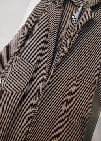 Düğmeli Uzun Kahverengi Kadın Kaban - Görsel 2