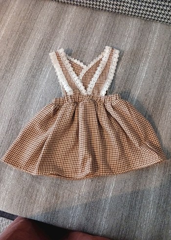 Dantel Detaylı V Yakalı Kız Çocuk Elbisesi - Görsel 2