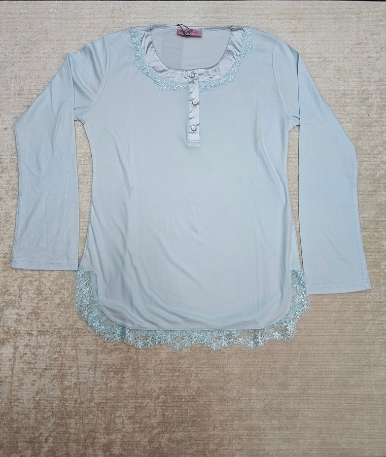 Üçlü çeyizlik dantelli pijama takımı - Görsel 2