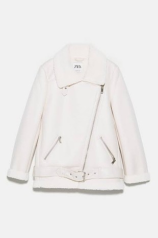 Zara Zara beyaz biker ceket