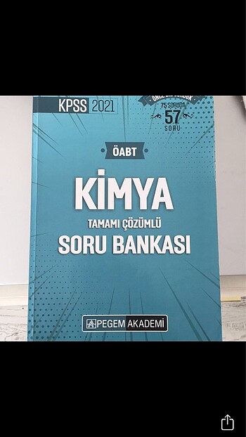 Kimya Öabt pegem yayınları soru bankası