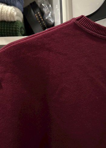 Bordo Kadın Sweatshirt - Görsel 3