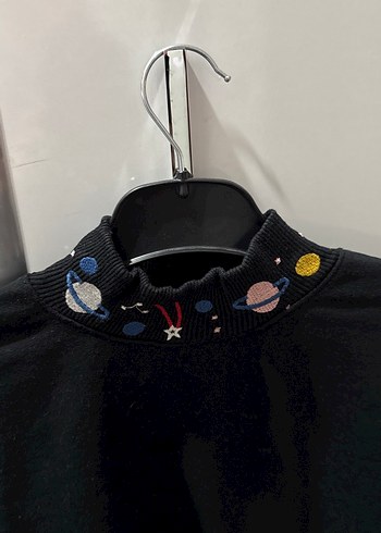 Siyah Kadın Sweatshirt - Görsel 2