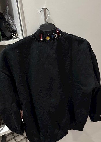 Siyah Kadın Sweatshirt - Görsel 3