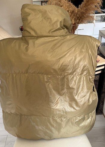 Çift taraflı Yüksek Yakalı Fermuarlı Kadın Yelek - Görsel 4