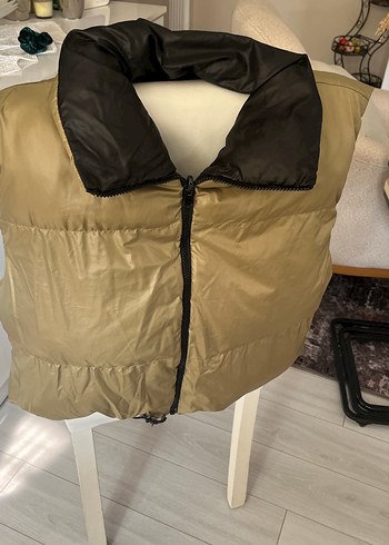 Çift taraflı Yüksek Yakalı Fermuarlı Kadın Yelek - Görsel 3