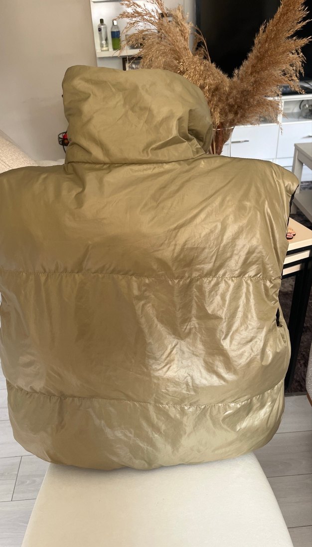 Çift taraflı Yüksek Yakalı Fermuarlı Kadın Yelek - Görsel 4