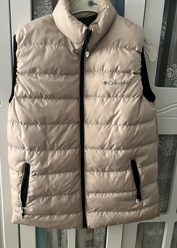 Bej Kadın Fermuarlı Streetwear Yelek - Görsel 4