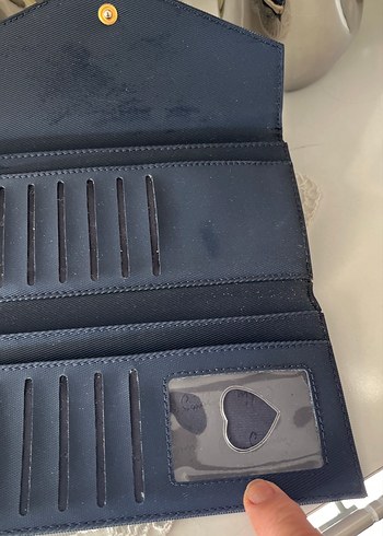 Pierre Cardin lacivert Deri Kadın Cüzdanın - Görsel 6