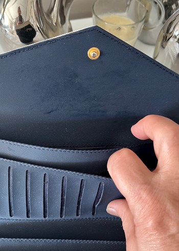 Pierre Cardin lacivert Deri Kadın Cüzdanın - Görsel 5