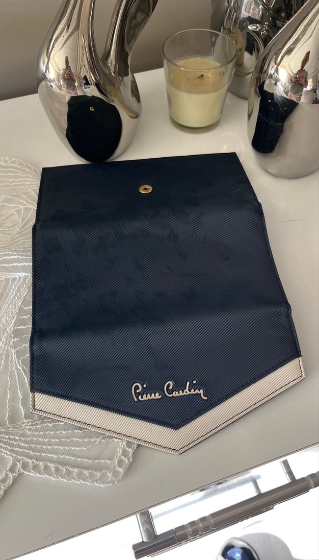 Pierre Cardin lacivert Deri Kadın Cüzdanın - Görsel 4