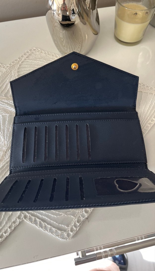 Pierre Cardin lacivert Deri Kadın Cüzdanın - Görsel 2