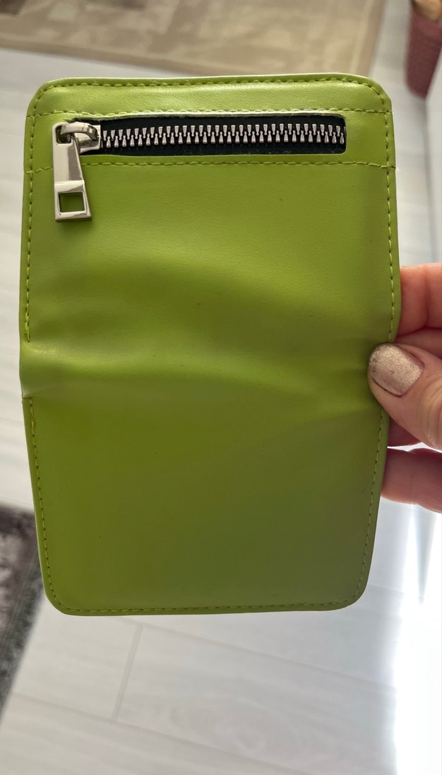 Yeşil Deri Kadın Cüzdanı - Görsel 3