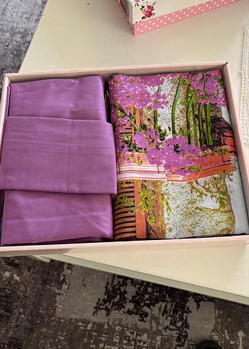 Pastel Mor Baskılı Nevresim Takımı - Görsel 2