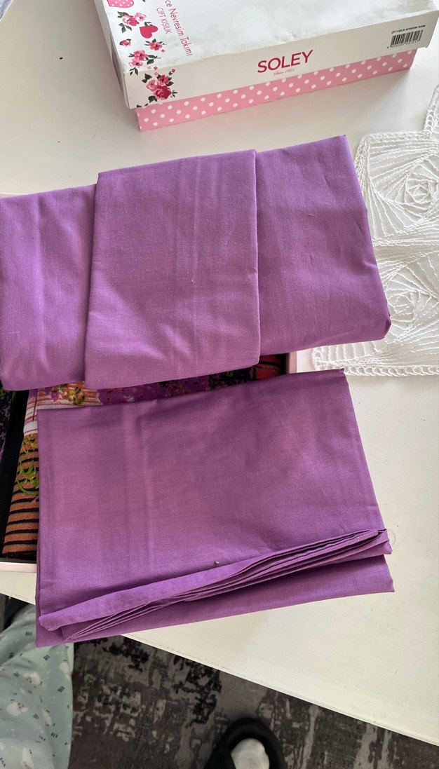 Pastel Mor Baskılı Nevresim Takımı - Görsel 3