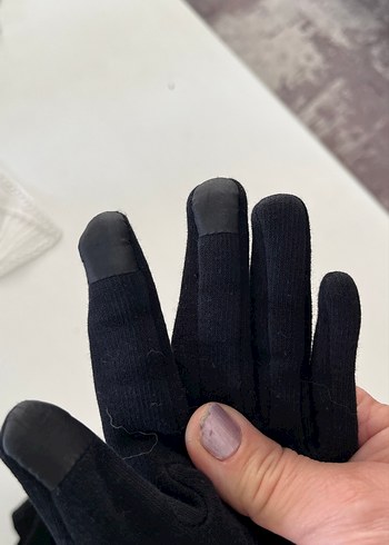 Düğmeli Siyah Kadın Eldiveni - Görsel 3