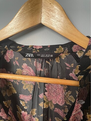 s Beden çeşitli Renk Zara sifon firfirli bluz