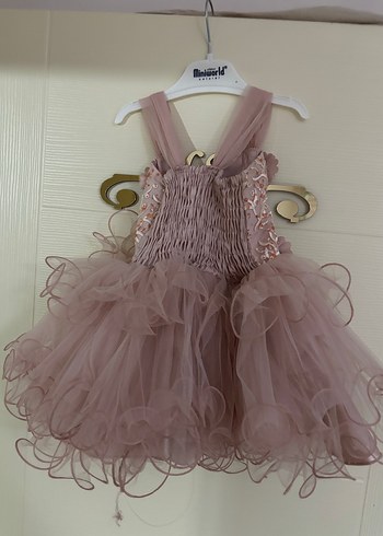 Pembe Fırfırlı Kız Çocuk Elbisesi - Görsel 2