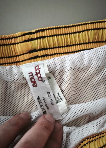 Düğmeli Sarı Erkek Mayo Şortu 11-12 yaş - Görsel 2